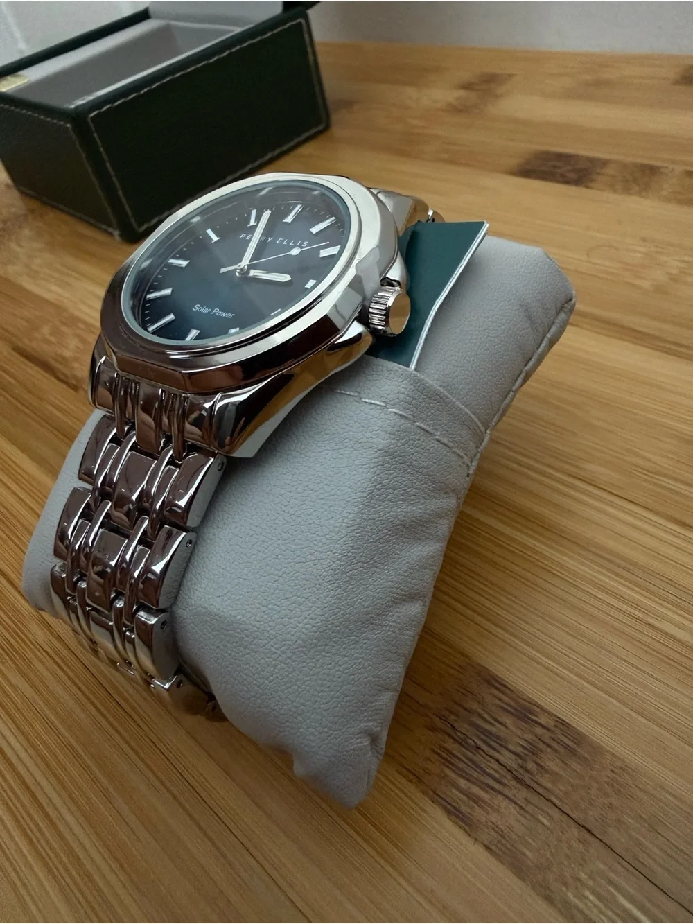 Perry Ellis Men’s Stainless Steel Watch with Blue Dial